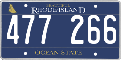 RI license plate 477266
