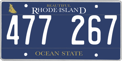 RI license plate 477267