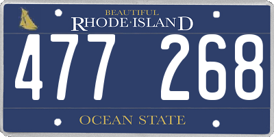 RI license plate 477268