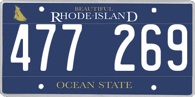 RI license plate 477269