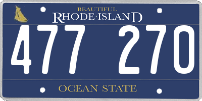RI license plate 477270