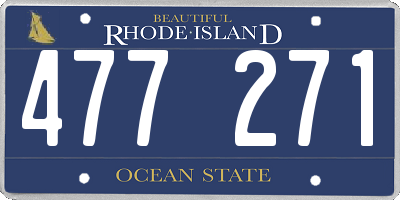 RI license plate 477271