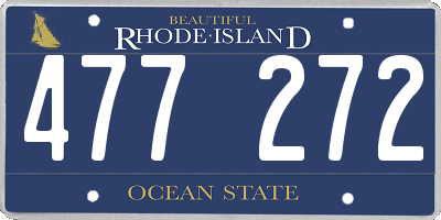 RI license plate 477272