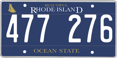 RI license plate 477276