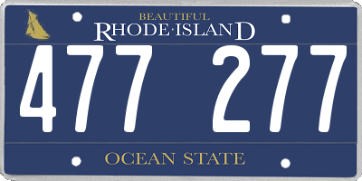 RI license plate 477277