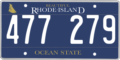 RI license plate 477279