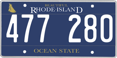 RI license plate 477280
