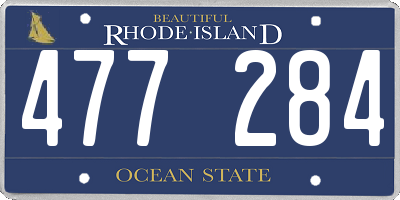 RI license plate 477284