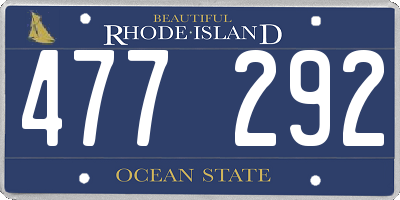 RI license plate 477292