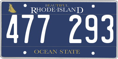 RI license plate 477293