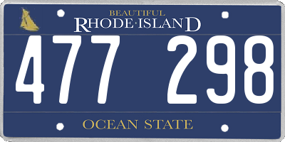RI license plate 477298