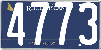 RI license plate 4773