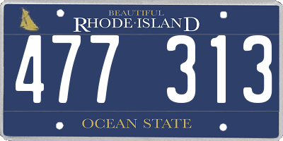 RI license plate 477313