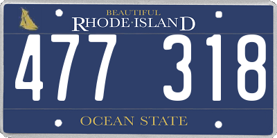 RI license plate 477318