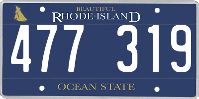 RI license plate 477319