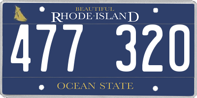 RI license plate 477320