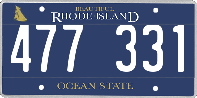 RI license plate 477331