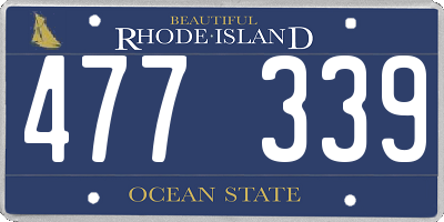 RI license plate 477339