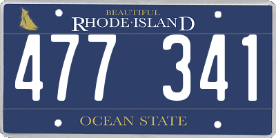 RI license plate 477341