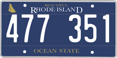 RI license plate 477351