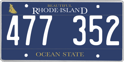 RI license plate 477352