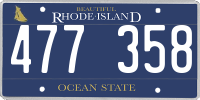 RI license plate 477358