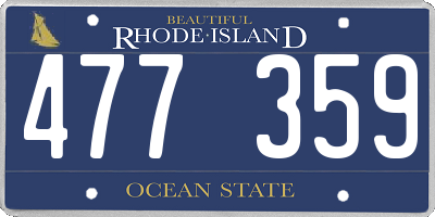 RI license plate 477359