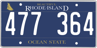 RI license plate 477364