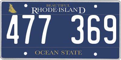RI license plate 477369