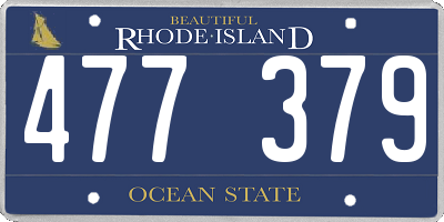 RI license plate 477379
