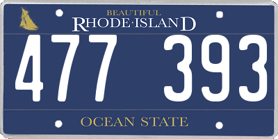 RI license plate 477393