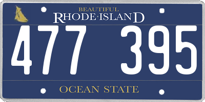 RI license plate 477395