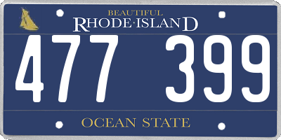 RI license plate 477399