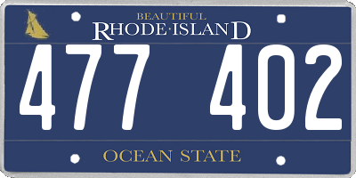 RI license plate 477402