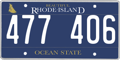 RI license plate 477406