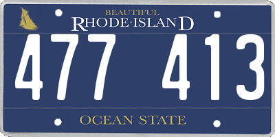 RI license plate 477413
