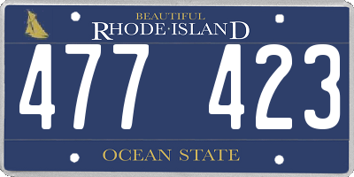 RI license plate 477423