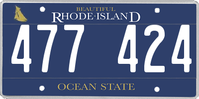 RI license plate 477424