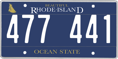 RI license plate 477441