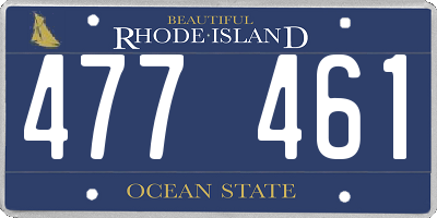 RI license plate 477461