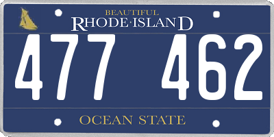 RI license plate 477462