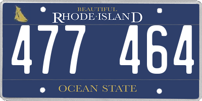 RI license plate 477464