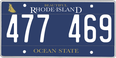 RI license plate 477469