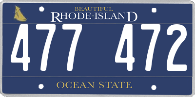 RI license plate 477472