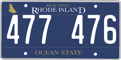 RI license plate 477476