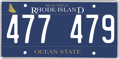 RI license plate 477479