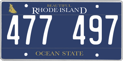 RI license plate 477497