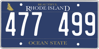 RI license plate 477499