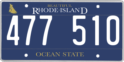RI license plate 477510