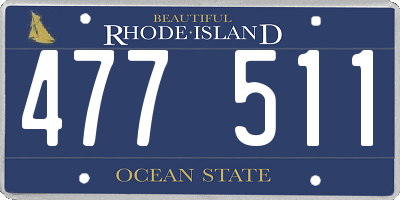 RI license plate 477511